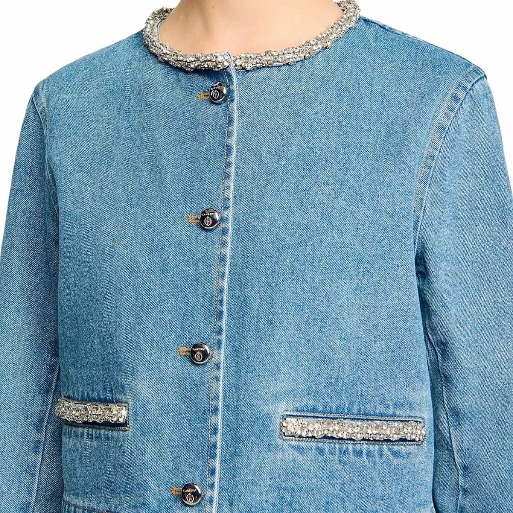 Erzelia Rhinestone Denim Jacket - Picture 2 of 7